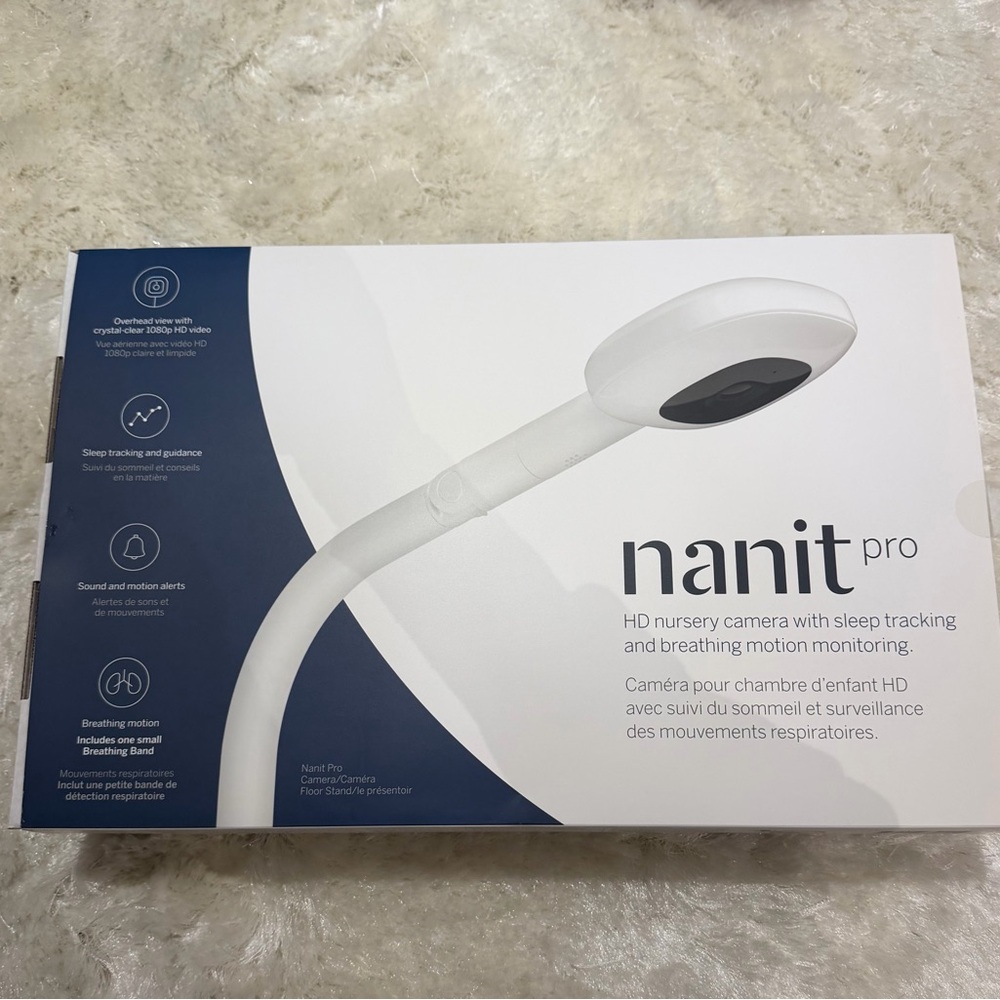 Nanit Pro HD Nursery Camera - White with stand